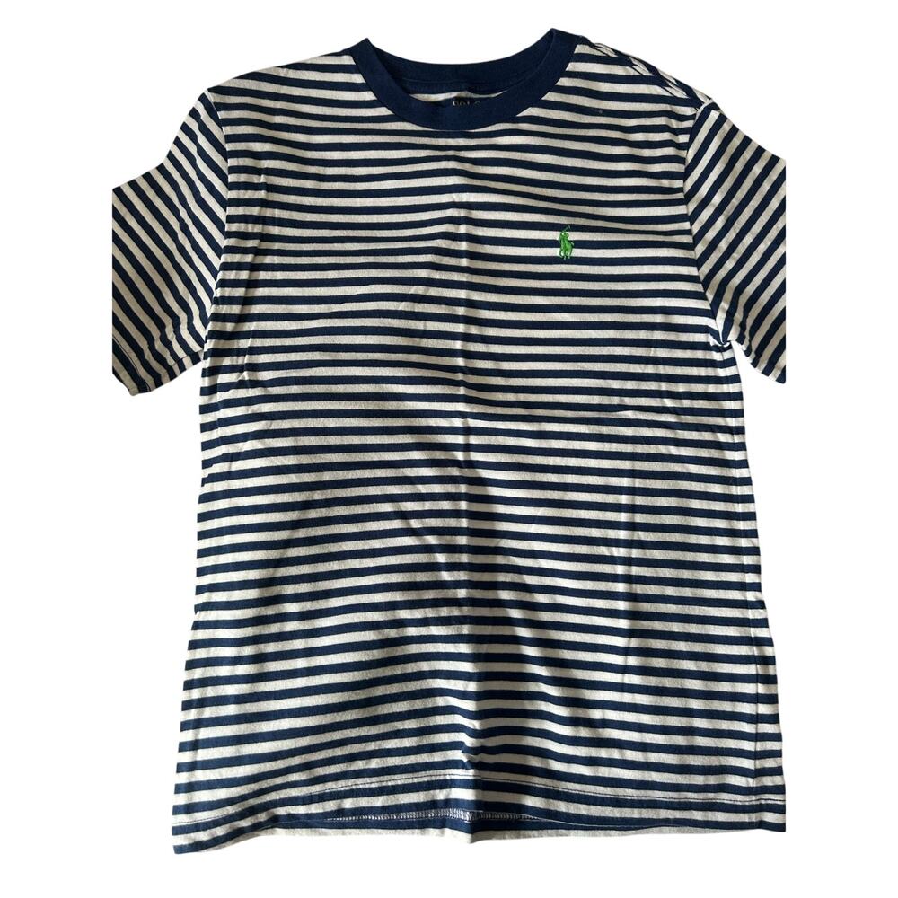 Ralph lauren blue stripe shirt